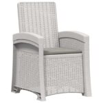 vidaXL Záhradné kreslo s funkciou sklápania - vzhľad ratan 2 pcs – Obrázok 4