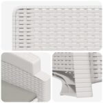 vidaXL Záhradné kreslo s funkciou sklápania - vzhľad ratan 2 pcs – Obrázok 6