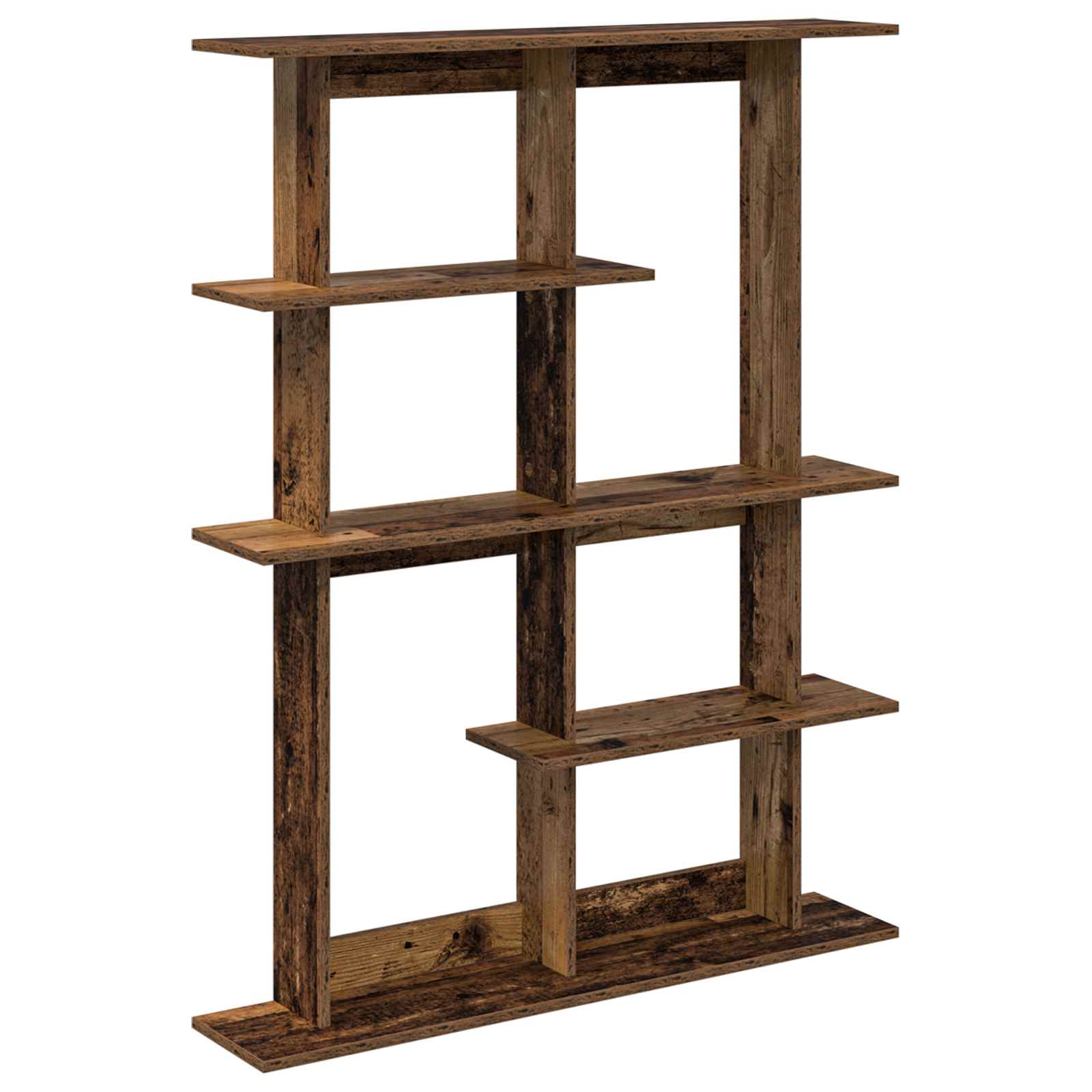 8012058_1.jpg vidaXL Stenná polica Staré drevo 102 x 20 x 130 cm Kompozitné drevo – Obrázok 1