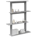 vidaXL Stenná polica Sivý Sonoma 100 x 20 x 126 cm Kompozitné drevo – Obrázok 2