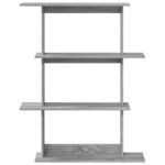 vidaXL Stenná polica Sivý Sonoma 100 x 20 x 126 cm Kompozitné drevo – Obrázok 3