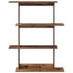 vidaXL Stenná polica Staré drevo 100 x 20 x 126 cm Kompozitné drevo – Obrázok 3