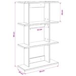 vidaXL Stenná polica Nástenná montáž Staré drevo 56 x 20 x 90 cm – Obrázok 7