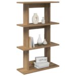 vidaXL Stenná polica Nástenná montáž Dub artisan 56 x 20 x 90 cm – Obrázok 2