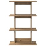 vidaXL Stenná polica Nástenná montáž Dub artisan 56 x 20 x 90 cm – Obrázok 3