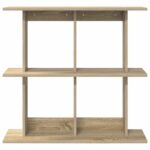 vidaXL Stenná polica Nástenná montáž Dub sonoma 100 x 20 x 75 cm – Obrázok 3