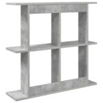 vidaXL Stenná polica Nástenná montáž Betónovo sivá 100 x 20 x 75 cm – Obrázok 5
