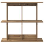 vidaXL Stenná polica Nástenná montáž Dub artisan 100 x 20 x 75 cm – Obrázok 3