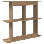 vidaXL Stenná polica Nástenná montáž Dub artisan 100 x 20 x 75 cm – Obrázok 5