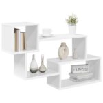 vidaXL Závesná polica Nástenná montáž Biela 87 x 20 x 55 cm – Obrázok 2