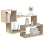 vidaXL Závesná polica Nástenná montáž Dub sonoma 87 x 20 x 55 cm – Obrázok 2