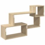 vidaXL Závesná polica Nástenná montáž Dub sonoma 87 x 20 x 55 cm – Obrázok 5