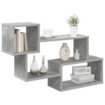 vidaXL Závesná polica Nástenná montáž Betónovo sivá 87 x 20 x 55 cm – Obrázok 2