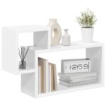 vidaXL Stenná polica Nástenná montáž Biela 55 x 15 x 35 cm – Obrázok 2