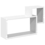 vidaXL Stenná polica Nástenná montáž Biela 55 x 15 x 35 cm – Obrázok 5