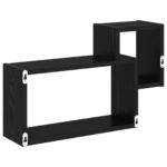 vidaXL Stenná polica Nástenná montáž Čierny dub 55 x 15 x 35 cm – Obrázok 5