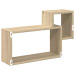 vidaXL Stenná polica Nástenná montáž Dub sonoma 55 x 15 x 35 cm – Obrázok 5