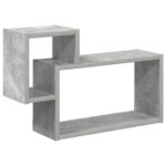 vidaXL Stenná polica Nástenná montáž Betónovo sivá 55 x 15 x 35 cm