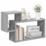 vidaXL Stenná polica Nástenná montáž Sivý Sonoma 55 x 15 x 35 cm – Obrázok 2