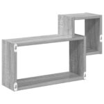 vidaXL Stenná polica Nástenná montáž Sivý Sonoma 55 x 15 x 35 cm – Obrázok 5