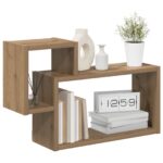vidaXL Stenná polica Nástenná montáž Dub artisan 55 x 15 x 35 cm – Obrázok 2