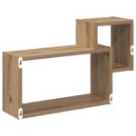 vidaXL Stenná polica Nástenná montáž Dub artisan 55 x 15 x 35 cm – Obrázok 5