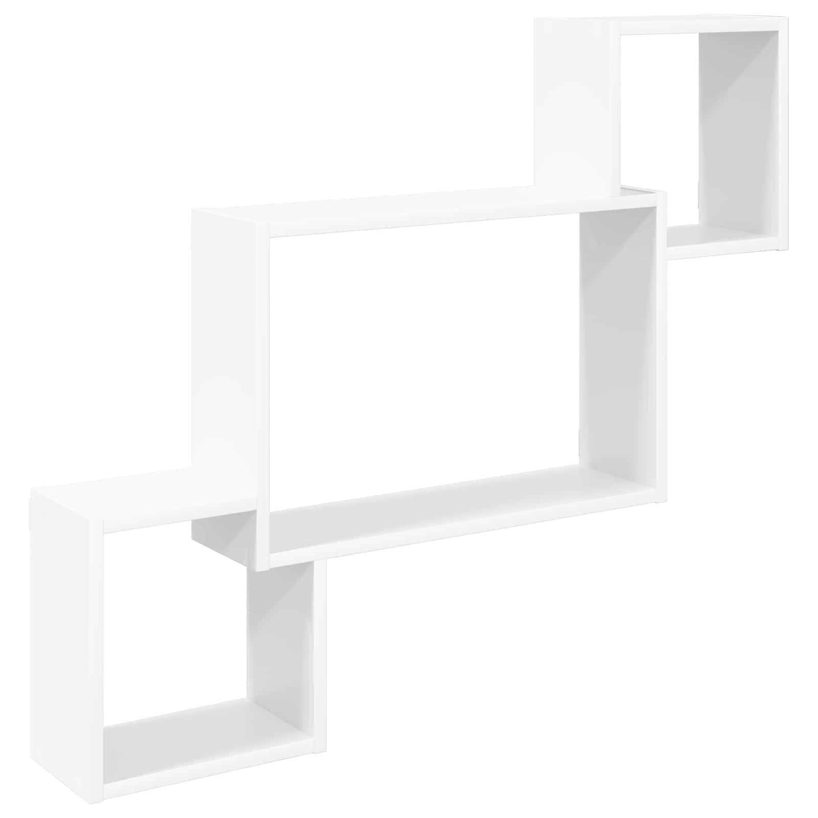 8012116_1.jpg vidaXL Stenná polica Nástenná montáž Biela 91,5 x 15 x 76 cm – Obrázok 1