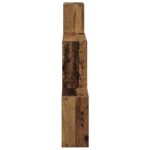 vidaXL Stenná polica Nástenná montáž Staré drevo 91,5 x 15 x 76 cm – Obrázok 4