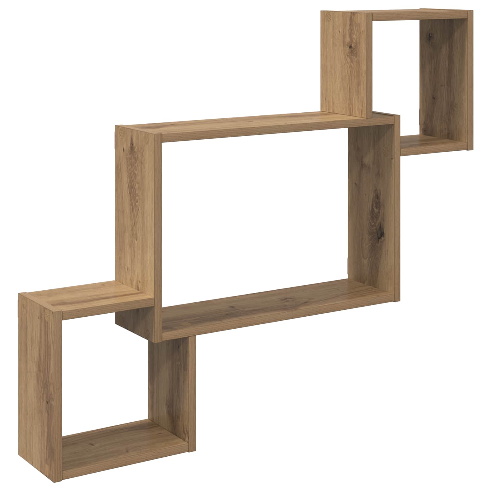 8012123_1.jpg vidaXL Stenná polica Nástenná montáž Dub artisan 91,5 x 15 x 76 cm – Obrázok 1