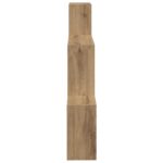 vidaXL Stenná polica Nástenná montáž Dub artisan 91,5 x 15 x 76 cm – Obrázok 4