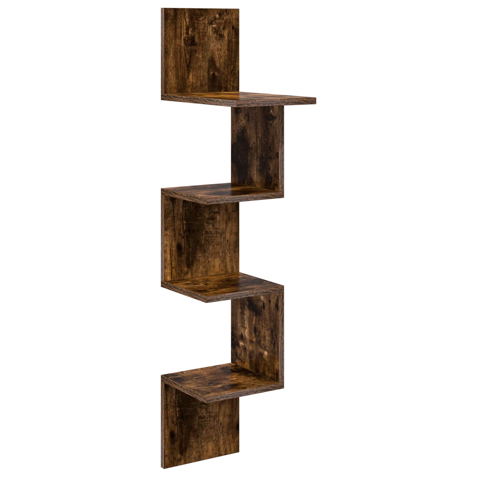 8012136_1.jpg vidaXL Stenná polica Nástenná montáž Dymový dub 32 x 21 x 107 cm – Obrázok 1