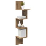 vidaXL Stenná polica Nástenná montáž Dub artisan 32 x 21 x 107 cm – Obrázok 2