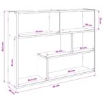 vidaXL Stenná polica Nástenná montáž Biela 95 x 20 x 69,5 cm – Obrázok 7