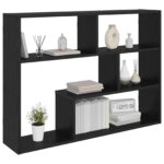 vidaXL Stenná polica Nástenná montáž Čierny dub 95 x 20 x 69,5 cm – Obrázok 2