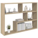 vidaXL Stenná polica Nástenná montáž Dub sonoma 95 x 20 x 69,5 cm – Obrázok 2