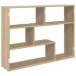 vidaXL Stenná polica Nástenná montáž Dub sonoma 95 x 20 x 69,5 cm – Obrázok 5