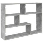 vidaXL Stenná polica Nástenná montáž Betónovo sivá 95 x 20 x 69,5 cm – Obrázok 5