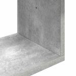 vidaXL Stenná polica Nástenná montáž Betónovo sivá 95 x 20 x 69,5 cm – Obrázok 6