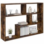 vidaXL Stenná polica Nástenná montáž Dymový dub 95 x 20 x 69,5 cm – Obrázok 2