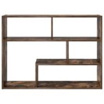 vidaXL Stenná polica Nástenná montáž Dymový dub 95 x 20 x 69,5 cm – Obrázok 3