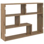 vidaXL Stenná polica Nástenná montáž Dub artisan 95 x 20 x 69,5 cm – Obrázok 5