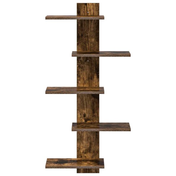 vidaXL Nástenná plávajúca polica Dymový dub 48,5 x 15 x 101 cm – Obrázok 3