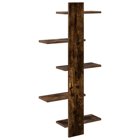 vidaXL Nástenná plávajúca polica Dymový dub 48,5 x 15 x 101 cm – Obrázok 5