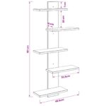 vidaXL Nástenná plávajúca polica Dymový dub 48,5 x 15 x 101 cm – Obrázok 7
