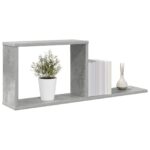 vidaXL Plávajúce police Betónovo sivá 80 x 15 x 30 cm Kompozitné drevo – Obrázok 2