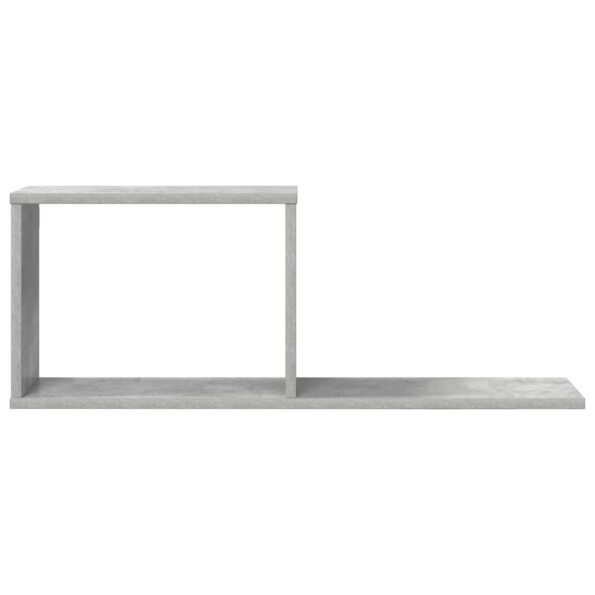 vidaXL Plávajúce police Betónovo sivá 80 x 15 x 30 cm Kompozitné drevo – Obrázok 3
