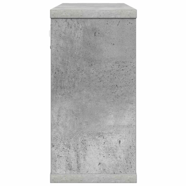 vidaXL Plávajúce police Betónovo sivá 80 x 15 x 30 cm Kompozitné drevo – Obrázok 4