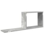 vidaXL Plávajúce police Betónovo sivá 80 x 15 x 30 cm Kompozitné drevo – Obrázok 5