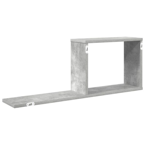 vidaXL Plávajúce police Betónovo sivá 80 x 15 x 30 cm Kompozitné drevo – Obrázok 5