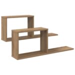 vidaXL Plávajúce police 2 pcs Dub artisan 80 x 15 x 30 cm